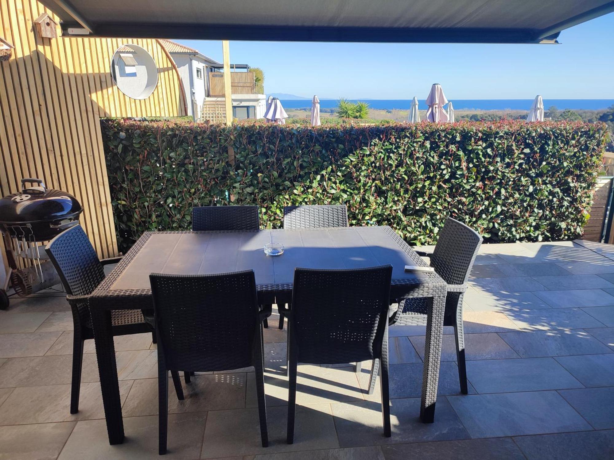 Cote Et Mer - Appartement Haut Standing Dans Villa Avec Piscine Et Vue Mer Taglio-Isolaccio Extérieur photo
